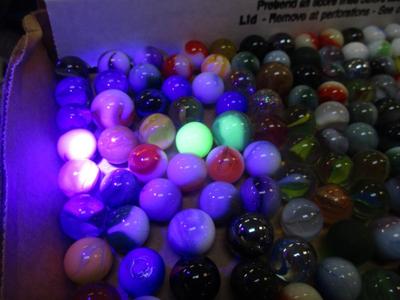 Vintage Glass Marbles Includes A Few Uranium Marbles #1