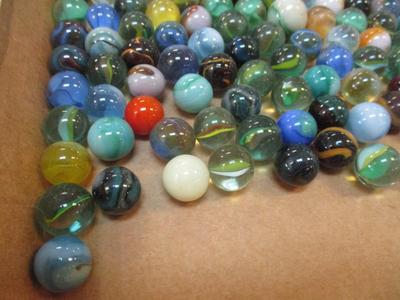 Vintage Glass Marbles Includes A Few Uranium Marbles #5