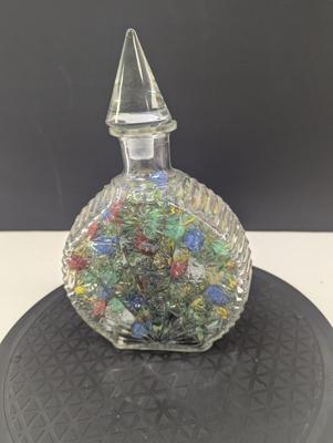 Antique Collectors Marbles With Glass Decanter #4
