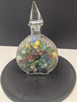 Antique Collectors Marbles With Glass Decanter #4