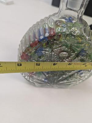 Antique Collectors Marbles With Glass Decanter #4
