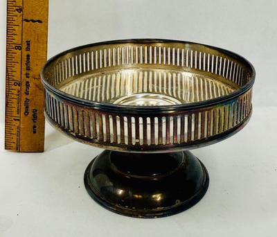 Vintage Sheffield Silver Plated Pedestal Compote | Vintage Centerpiece Fruit Display Bowl