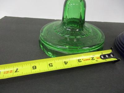 B-108 Aladdin UV Green Crystal Cathedral Glass Lamp & Aladdin Lamp Cobalt Blue Lincoln Drape Lamp #7