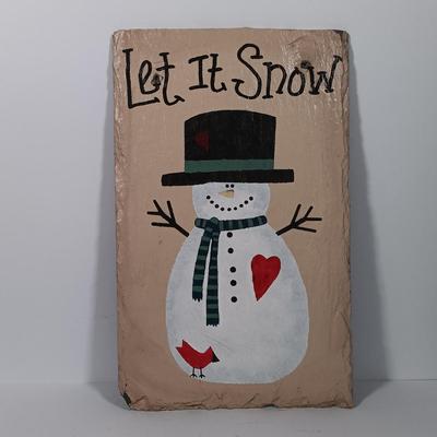 LOT 83: Set of (5) Handpainted Slate Plaques
