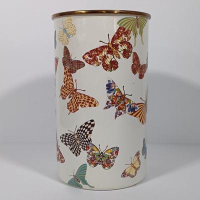 LOT 84: MacKenzie-Childs Butterfly Garden Teapot & Utensil Holder