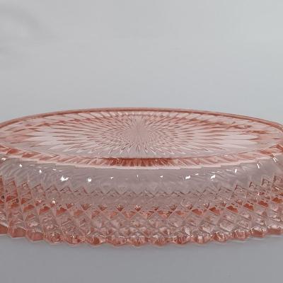 LOT 85: Pink Depression Glass Dishes