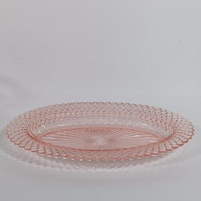 LOT 85: Pink Depression Glass Dishes