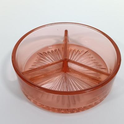 LOT 85: Pink Depression Glass Dishes