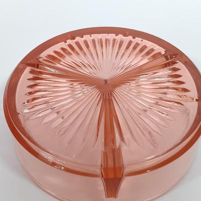 LOT 85: Pink Depression Glass Dishes