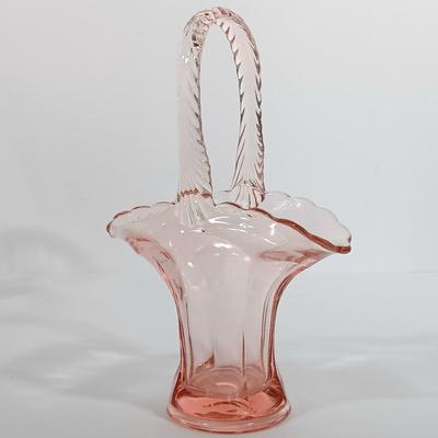 LOT 85: Pink Depression Glass Dishes