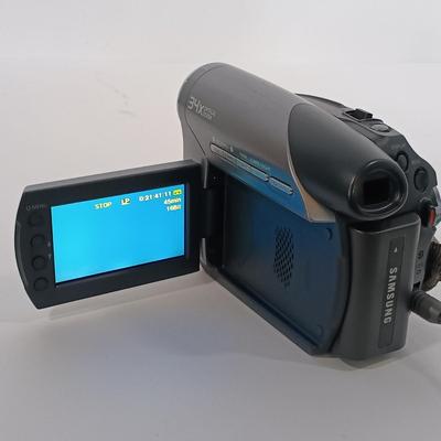 LOT 87: Panasonic PV-A207 Palmcorder, Samsung SC-D372 Digital Video Camcorder, Tripod, Cases & More