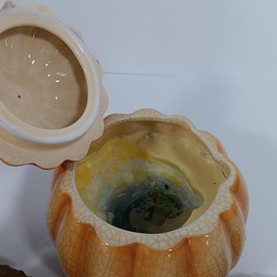 LOT 91: Autumn Collection - Yankee Candle Candleholders, Harvest Sign, Ceramic Turkey Planter & More