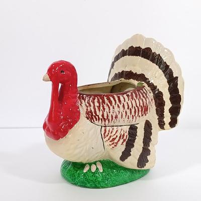 LOT 91: Autumn Collection - Yankee Candle Candleholders, Harvest Sign, Ceramic Turkey Planter & More