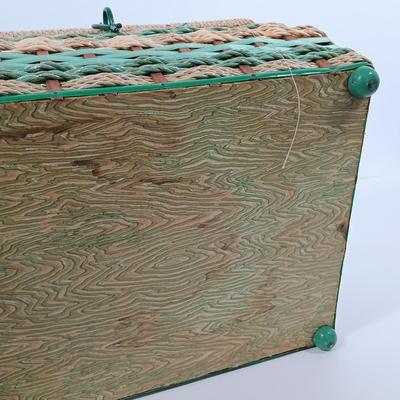 LOT 93: Sewing Boxes with Sewing Notions, Button Filled Ball Jar Lamp & More