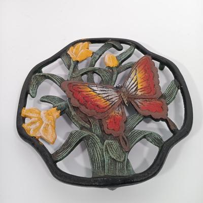 LOT 95: Butterfly Collection- Serving Dish, Trivet, Teacup, Cheese Platter & More