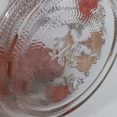 LOT 103: Vintage Kitchen - Pyrex Spring Blossom Casserole Dish, Libbey Ripple Green Glasses, Arc Spice of Life Jar & More