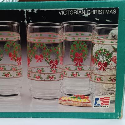 LOT 106: Lefton Holly Candy Cane Tiered Cake Plate, Nikko Holiday Flatware, Lenox Snowmen, Hand Painted Pottery Bell & More