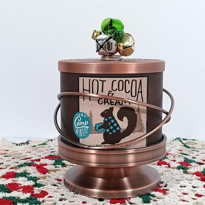 LOT 106: Lefton Holly Candy Cane Tiered Cake Plate, Nikko Holiday Flatware, Lenox Snowmen, Hand Painted Pottery Bell & More