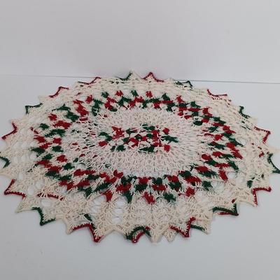 LOT 106: Lefton Holly Candy Cane Tiered Cake Plate, Nikko Holiday Flatware, Lenox Snowmen, Hand Painted Pottery Bell & More