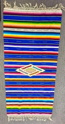 Vintage Mexican Woven Cotton-Wool Saltillo Serape / Blanket #2