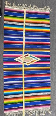 Vintage Mexican Woven Cotton-Wool Saltillo Serape / Blanket #2