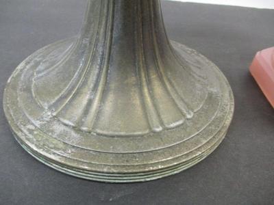 Aladdin Lamp Queens White Moonstone w/ Silver Plated Base & Aladdin Rose Pink Moonstone Corinthian Lamp Base #14