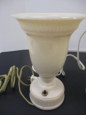 Antique Art Deco & White Moonshine Electric Lamps #16 Untested