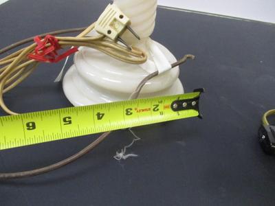 Electric Aladdin Alacite Glass Lamp Body Swirl Shape - Aladdin Brass Lamp Model No. 8 #17