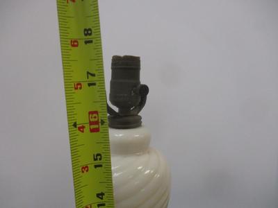Electric Aladdin Alacite Glass Lamp Body Swirl Shape - Aladdin Brass Lamp Model No. 8 #17