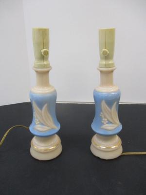 Pair Of Aladdin Blue Alacite Lamps #18