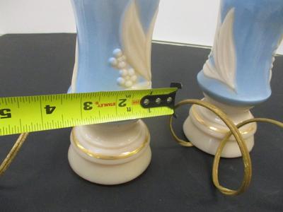 Pair Of Aladdin Blue Alacite Lamps #18