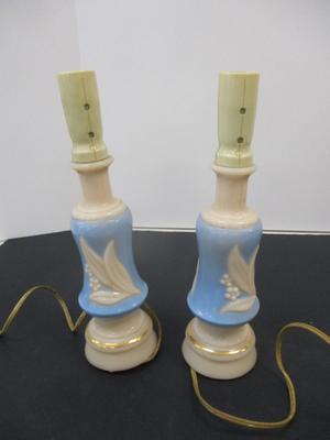Pair Of Aladdin Blue Alacite Lamps #18