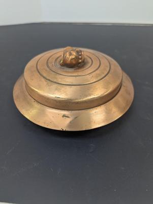 Art Deco Style Chase Brass & Glass Trinket Box