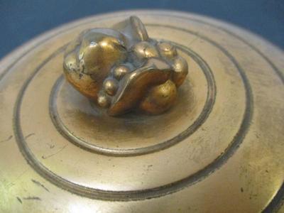 Art Deco Style Chase Brass & Glass Trinket Box