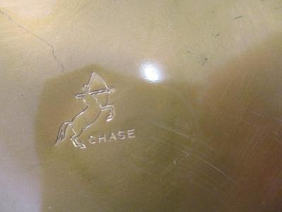 Art Deco Style Chase Brass & Glass Trinket Box