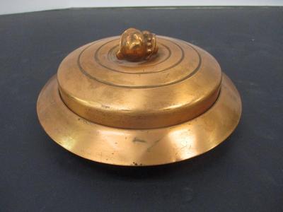 Art Deco Style Chase Brass & Glass Trinket Box