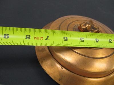 Art Deco Style Chase Brass & Glass Trinket Box