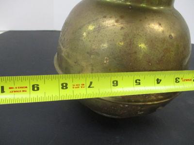 Antique Pacific Railroad Brass Weighted Spittoon 10"