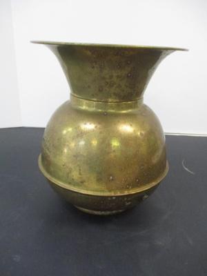 Antique Pacific Railroad Brass Weighted Spittoon 10"