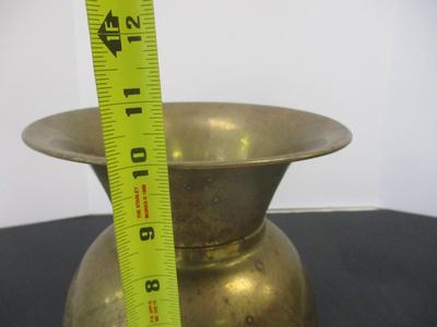 Antique Pacific Railroad Brass Weighted Spittoon 10"