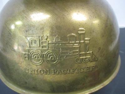 Antique Pacific Railroad Brass Weighted Spittoon 10"