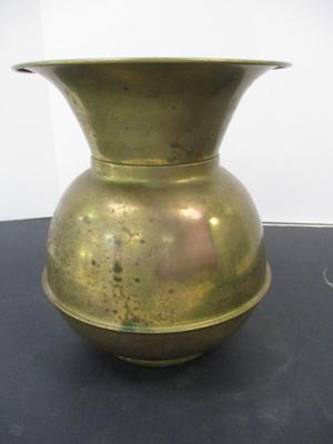 Antique Pacific Railroad Brass Weighted Spittoon 10"