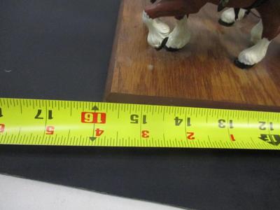 Anheuser Busch Cast Horses & Hammered Barrel Wagon