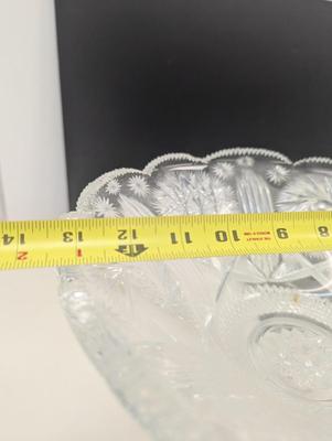 Large Antique Hand Cut Glass Centerpiece 14 1/2" Tall