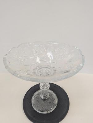 Large Antique Hand Cut Glass Centerpiece 14 1/2" Tall