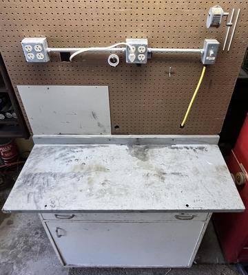 Great Workbench Cabinet - with Electrical Outlets and Lighting