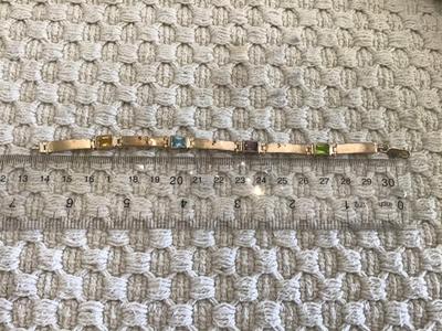 925 Semi Precious Marked Tennis Bracelet