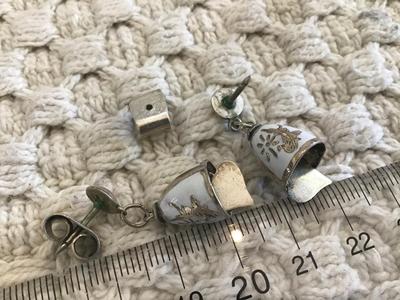 Vintage Heart Bell Enamel Earrings