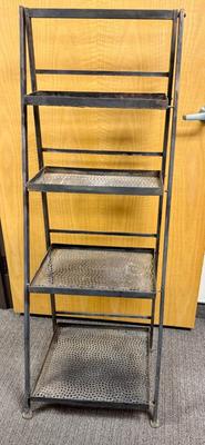 Metal Folding Plant Stand with 4 Shelves