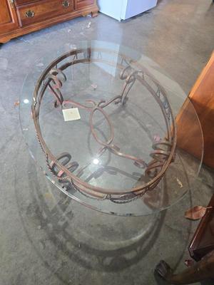 Glass top table